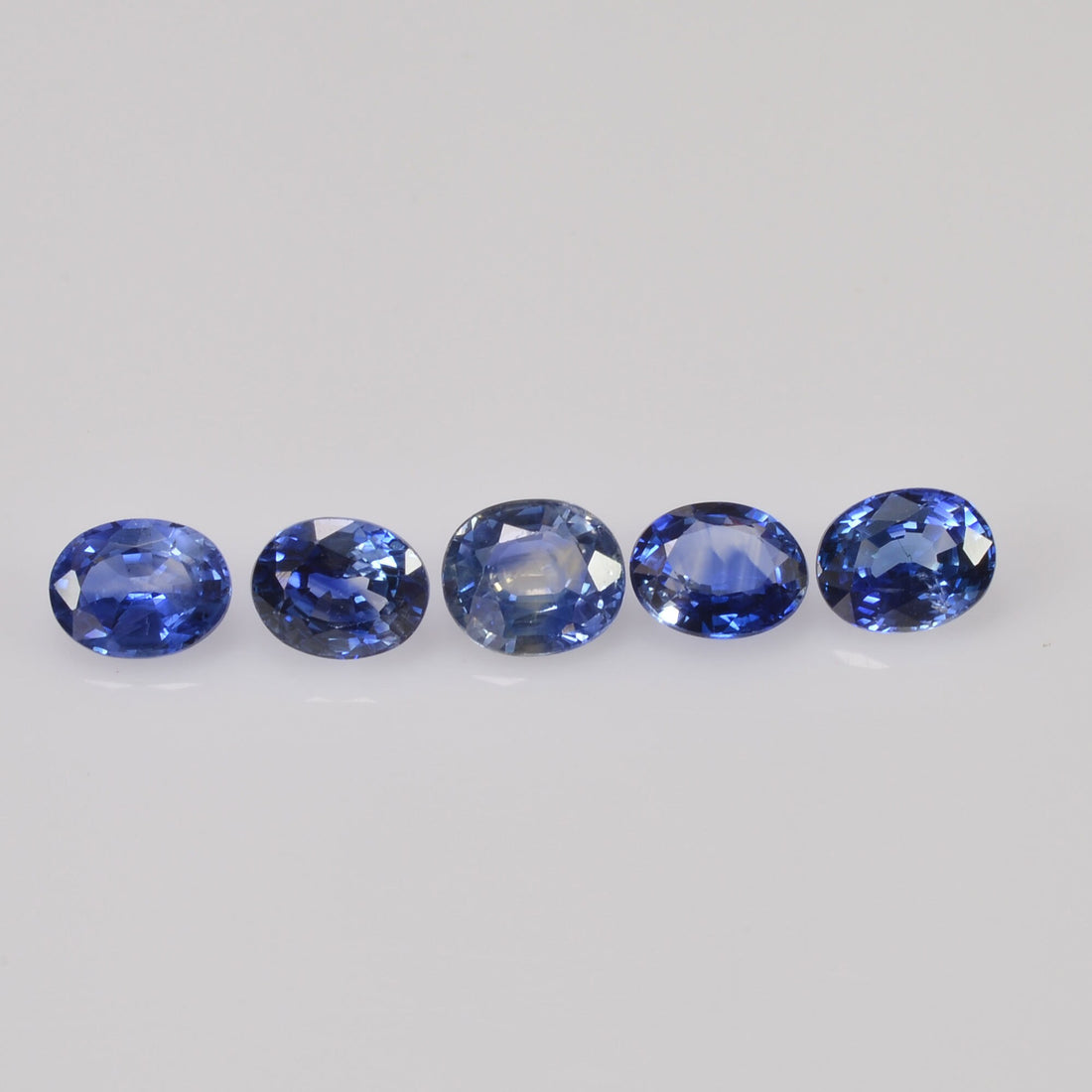 4.5x3.5 Natural Calibrated Sri Lanka Blue Sapphire Loose Gemstone Oval Cut