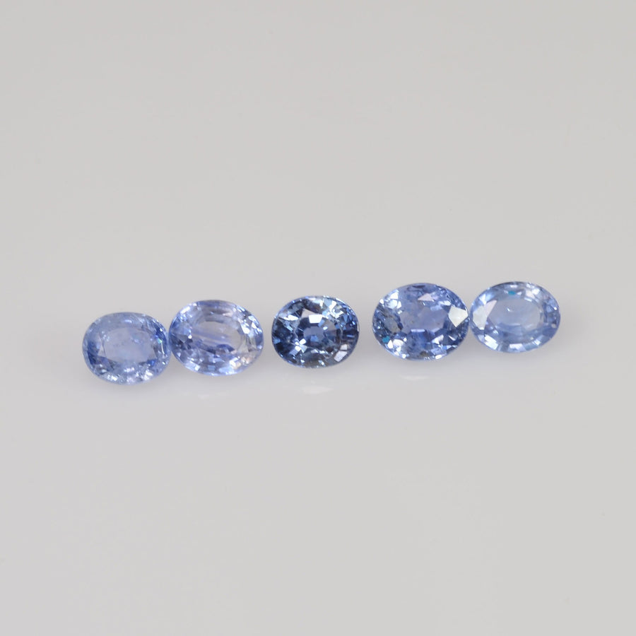 5x4 Natural Calibrated Sri Lanka Blue Sapphire Loose Gemstone Oval Cut