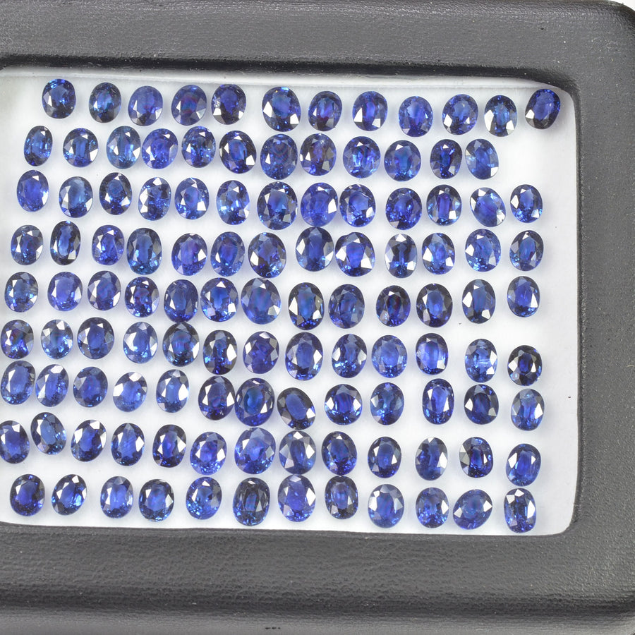 5x4 Natural Calibrated Sri Lanka Blue Sapphire Loose Gemstone Oval Cut