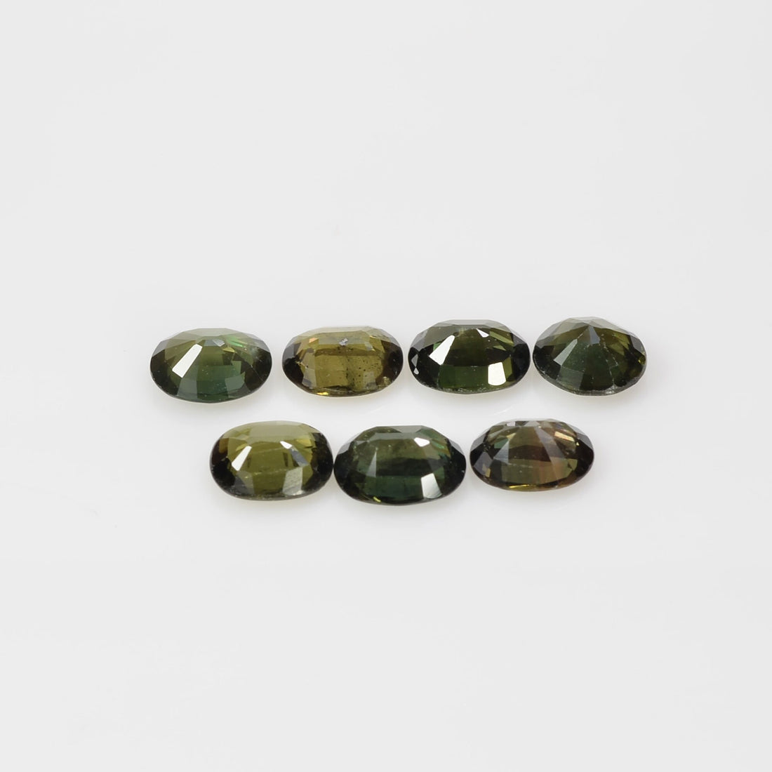 6x5 mm Natural Calibrated Green Sapphire Loose Gemstone Oval Cut