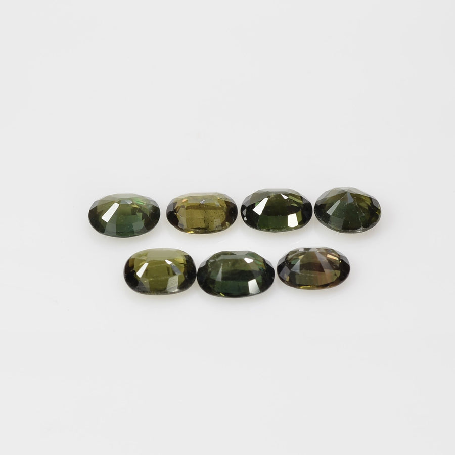 6x5 mm Natural Calibrated Green Sapphire Loose Gemstone Oval Cut