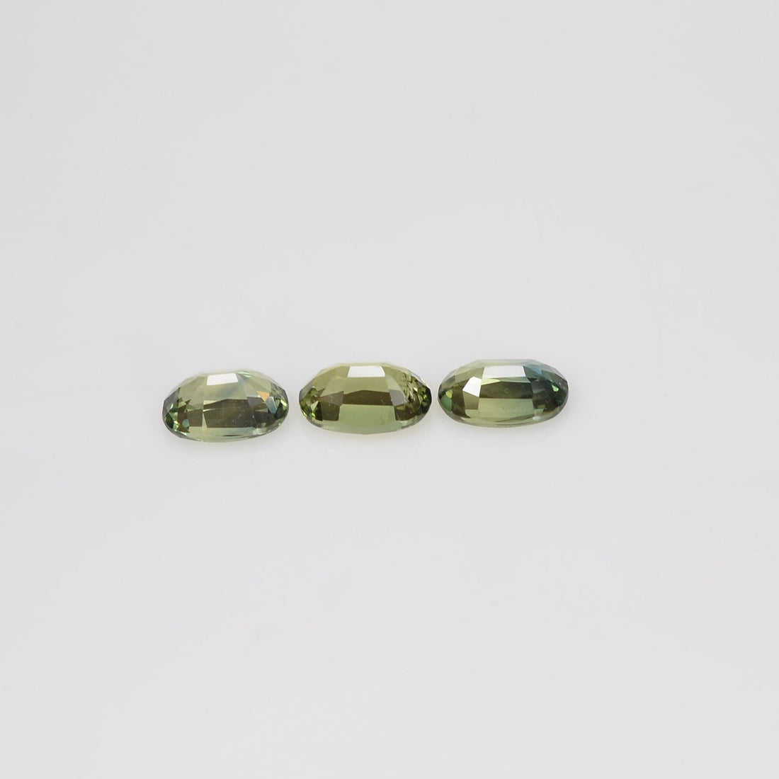 6x4 mm Natural Calibrated Green Sapphire Loose Gemstone Oval Cut