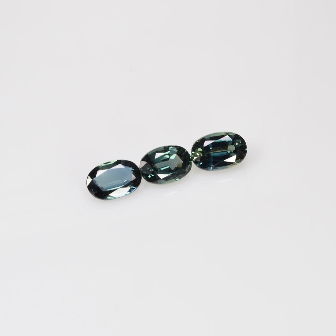 6x4 mm Natural Calibrated Green Sapphire Loose Gemstone Oval Cut