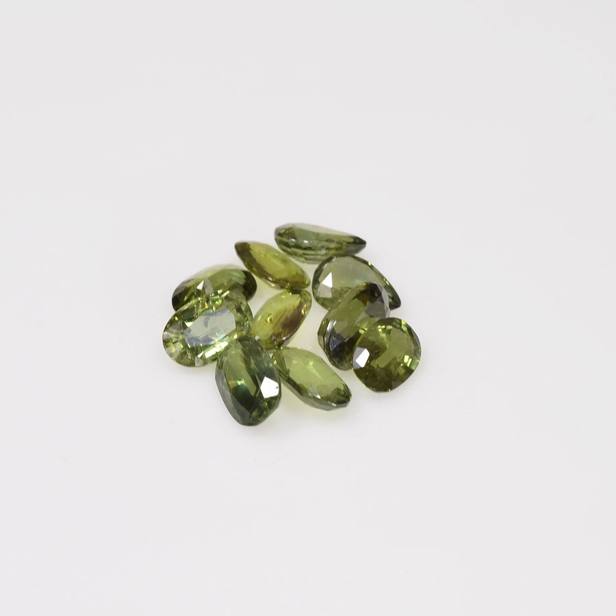 6x4 mm Natural Calibrated Green Sapphire Loose Gemstone Oval Cut