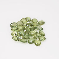 5x4 mm Natural Calibrated Green Sapphire Loose Gemstone Oval Cut