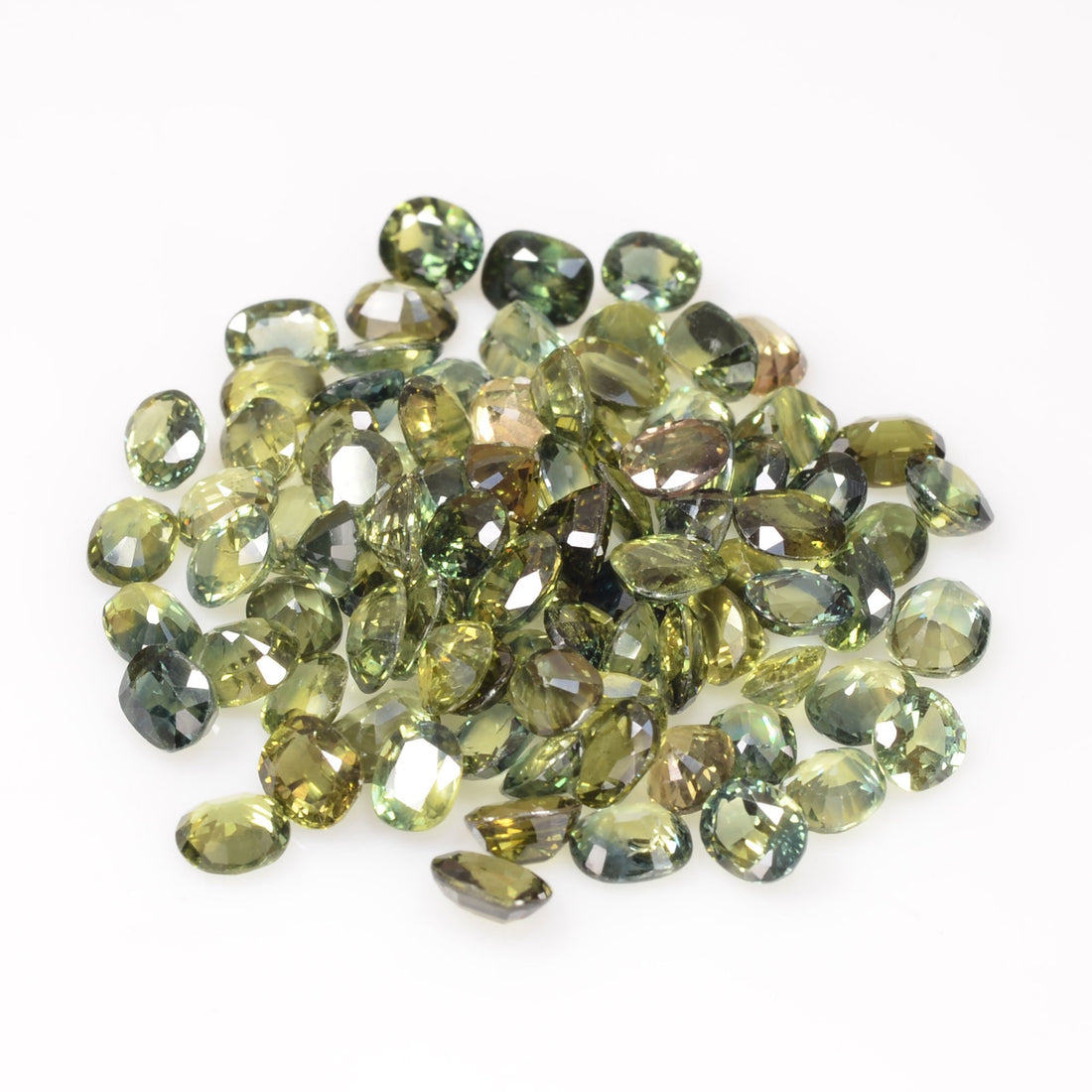 5x4 mm Natural Calibrated Green Sapphire Loose Gemstone Oval Cut