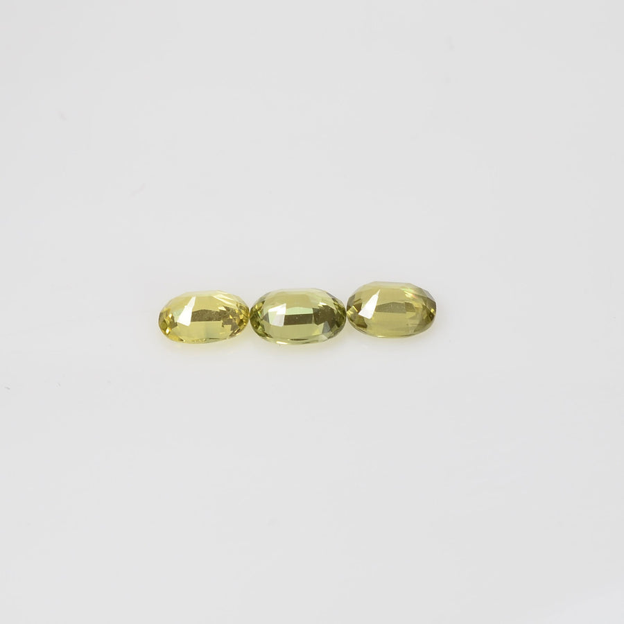 5x4 mm Natural Calibrated Green Sapphire Loose Gemstone Oval Cut