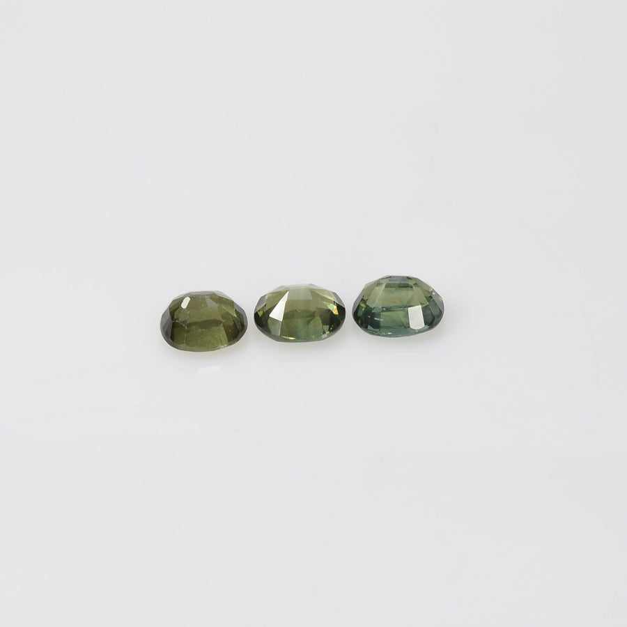 5x4 mm Natural Calibrated Green Sapphire Loose Gemstone Oval Cut