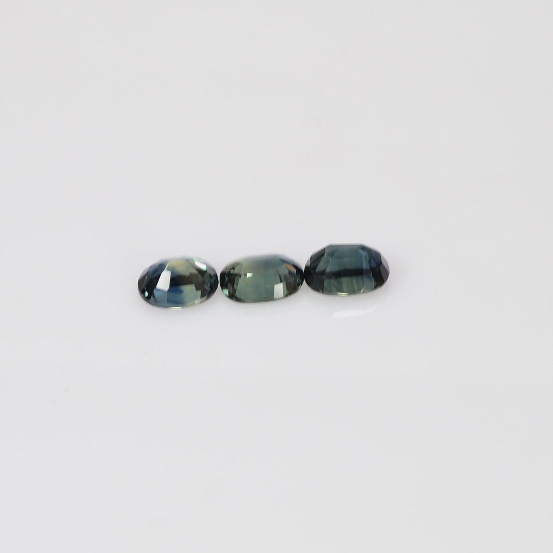 5x4 mm Natural Calibrated Teal Green Sapphire Loose Gemstone Oval Cut