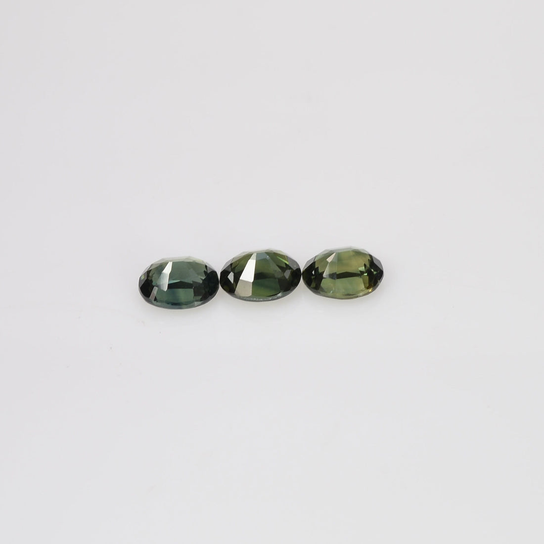 5x4 mm Natural Calibrated Teal Green Sapphire Loose Gemstone Oval Cut