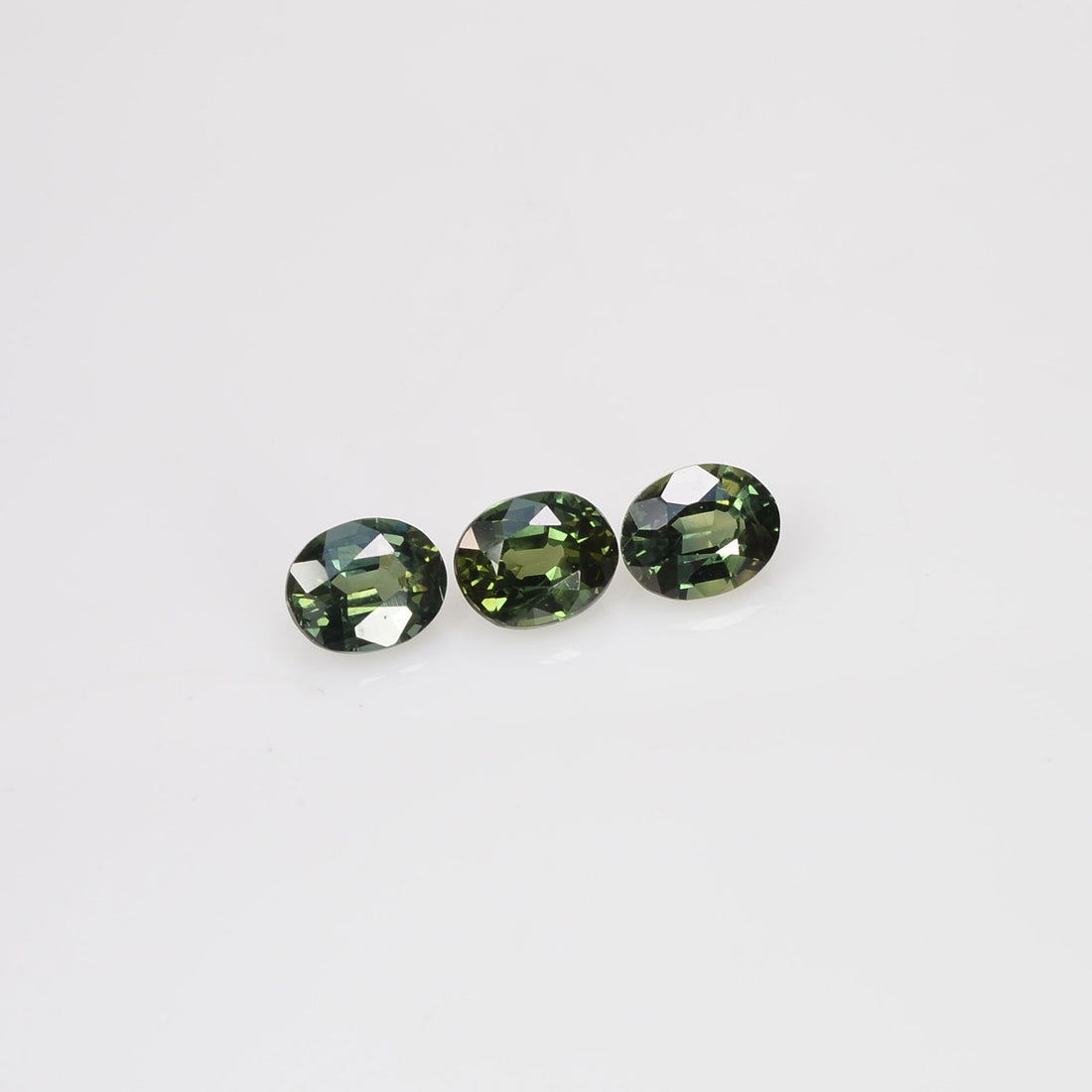 5x4 mm Natural Calibrated Teal Green Sapphire Loose Gemstone Oval Cut