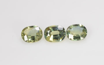 6x5 mm Natural Calibrated Green Sapphire Loose Gemstone Oval Cut