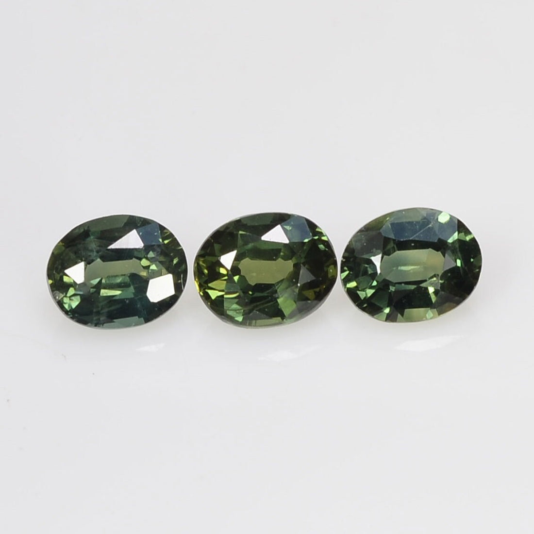 5x4 mm Natural Calibrated Teal Green Sapphire Loose Gemstone Oval Cut