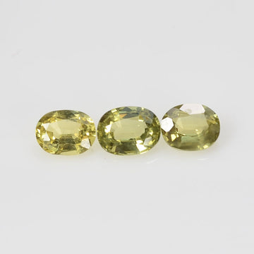 5x4 mm Natural Calibrated Green Sapphire Loose Gemstone Oval Cut