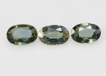 6x4 mm Natural Calibrated Green Sapphire Loose Gemstone Oval Cut