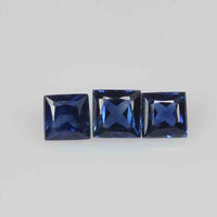 2.1-2.8 mm Natural Calibrated Blue Sapphire Loose Gemstone Square Cut - Thai Gems Export Ltd.