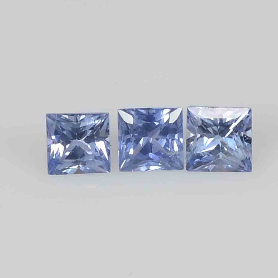 2.7-3.3 mm Natural Calibrated Blue Sapphire Loose Gemstone Princess Cut - Thai Gems Export Ltd.