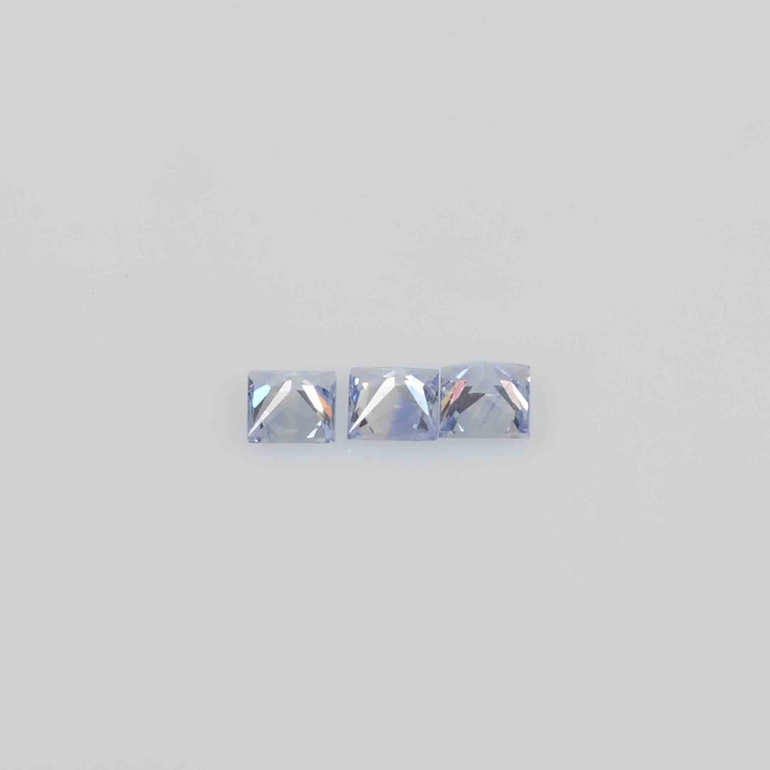 2.7-3.3 mm Natural Calibrated Blue Sapphire Loose Gemstone Princess Cut