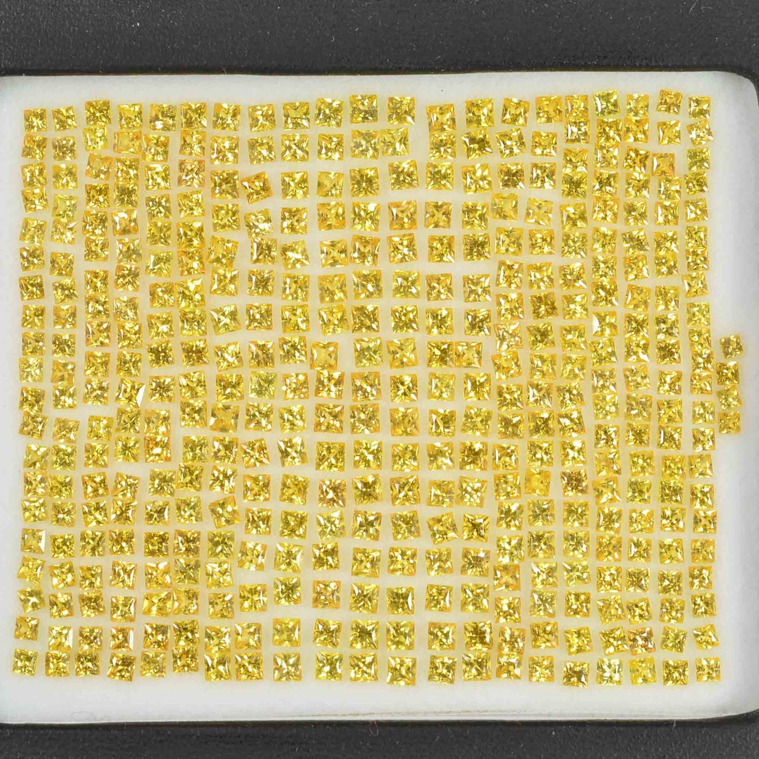 1.7-2.4 mm Natural Calibrated Yellow Sapphire Loose Gemstone Princess Cut