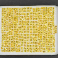 1.7-2.4 mm Natural Calibrated Yellow Sapphire Loose Gemstone Princess Cut