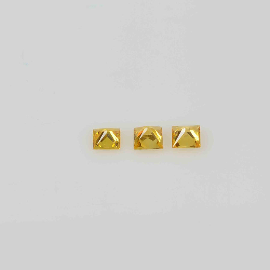 2.7-3.3  mm Natural Calibrated Yellow Sapphire Loose Gemstone Princess Cut - Thai Gems Export Ltd.