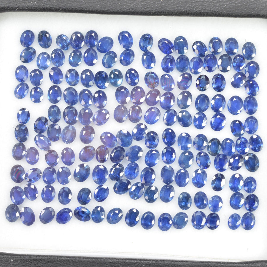 4x3 mm Natural Calibrated Blue Sapphire Loose Gemstone Oval Cut