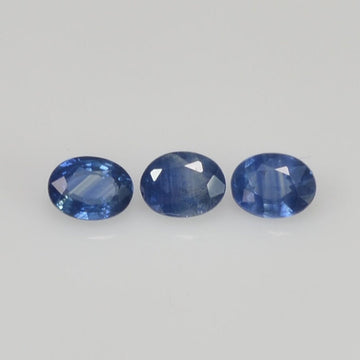 4x3 mm Natural Calibrated Blue Sapphire Loose Gemstone Oval Cut