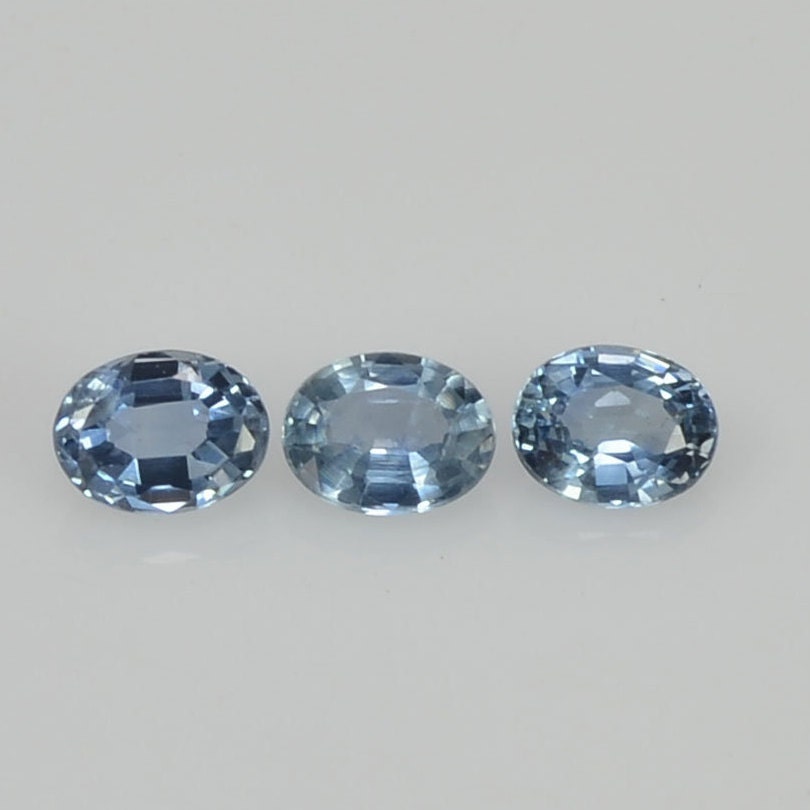 4x3 mm Natural Calibrated Blue Sapphire Loose Gemstone Oval Cut