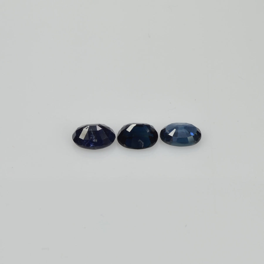 6x4 mm Natural Calibrated Blue Sapphire Loose Gemstone Oval Cut