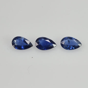 5x3 mm Natural Calibrated Blue Sapphire Loose Gemstone Pear Cut