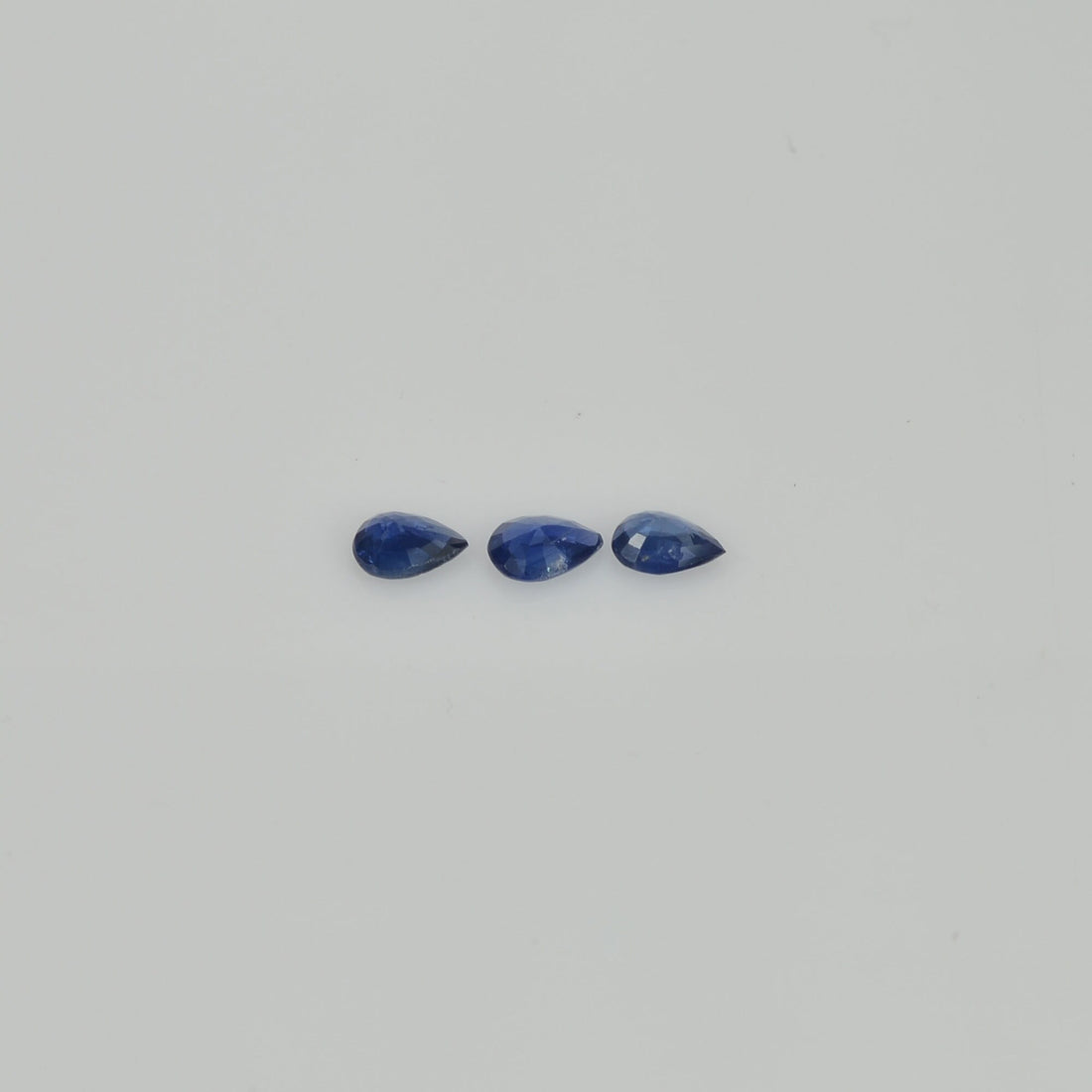 4x3 mm Natural Calibrated Blue Sapphire Loose Gemstone Pear Cut