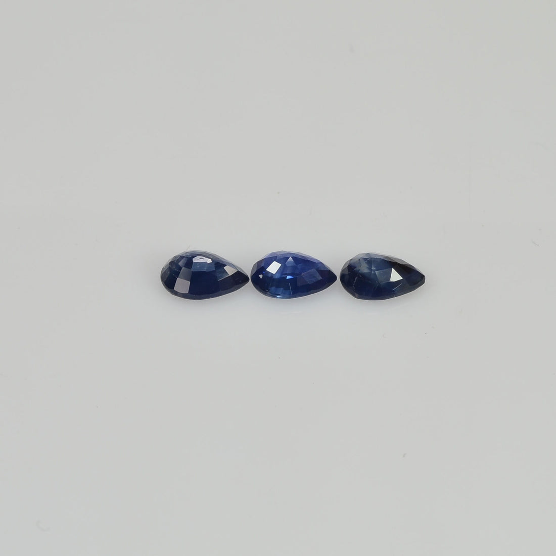 6x4 mm Natural Calibrated Blue Sapphire Loose Gemstone Pear Cut