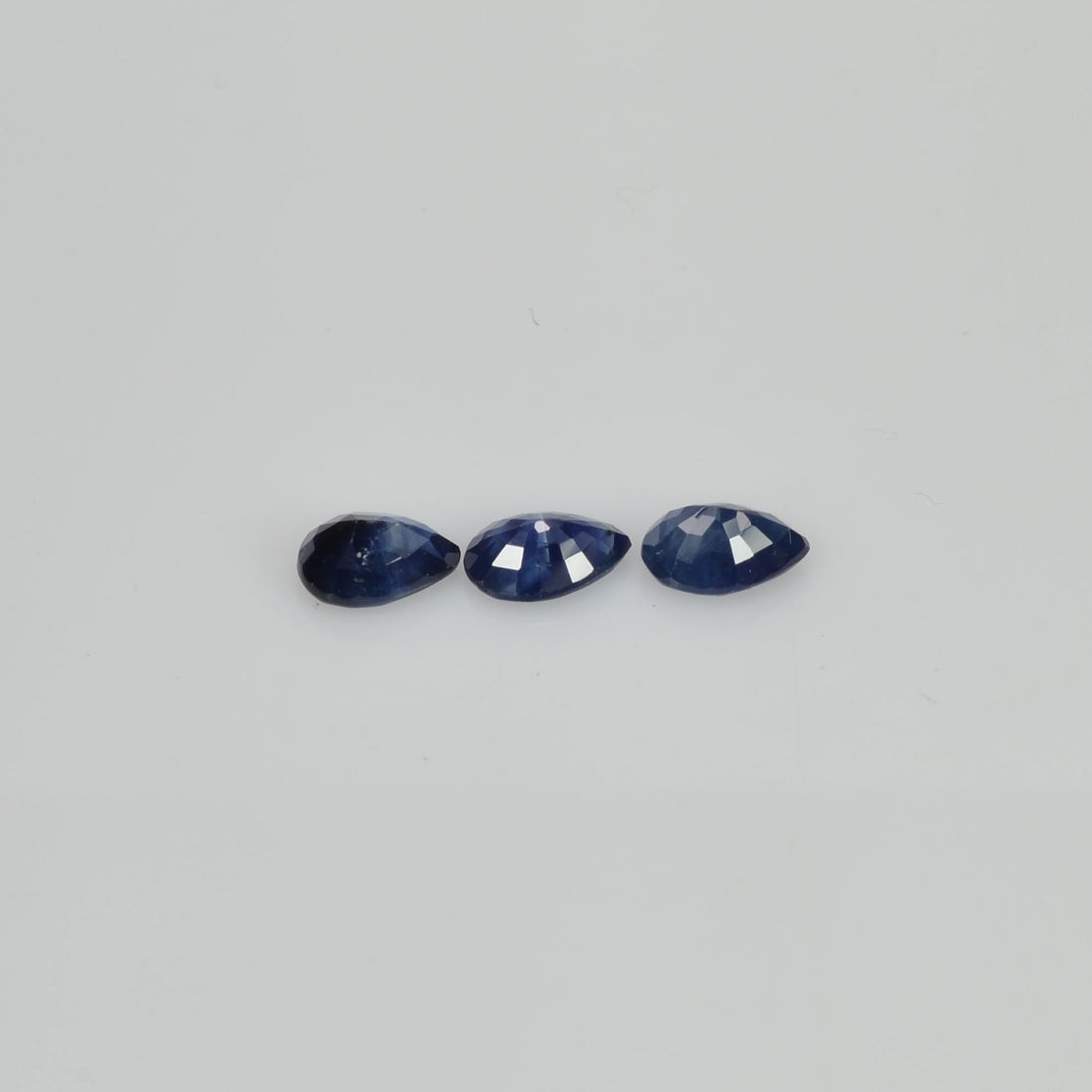 6x4 mm Natural Calibrated Blue Sapphire Loose Gemstone Pear Cut