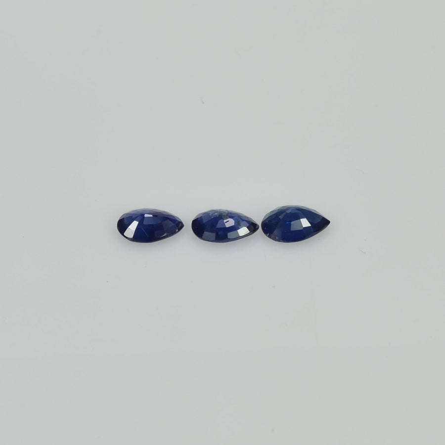 6x4 mm Natural Calibrated Blue Sapphire Loose Gemstone Pear Cut