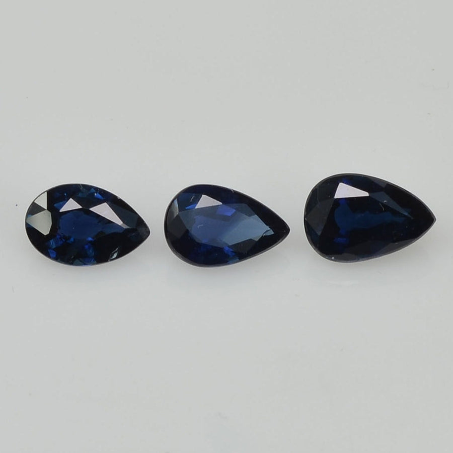 6x4 mm Natural Calibrated Blue Sapphire Loose Gemstone Pear Cut