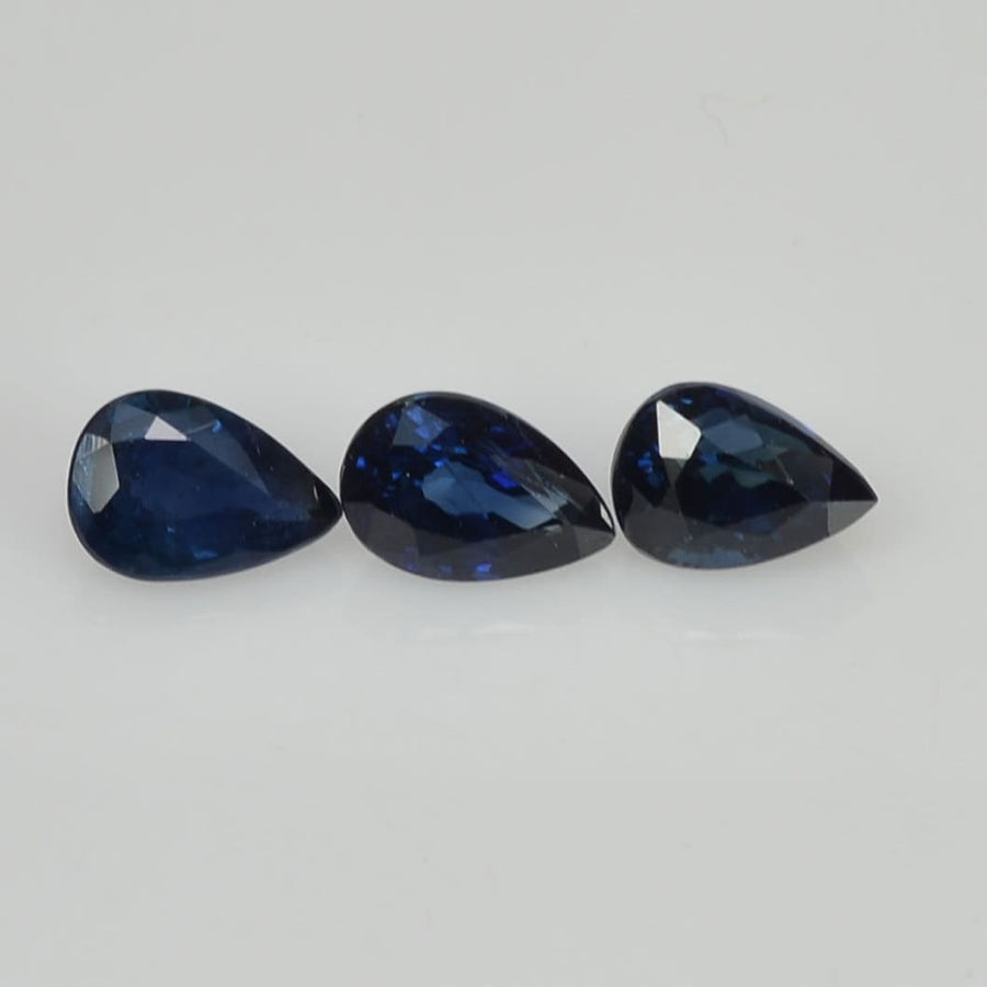 6x4 mm Natural Calibrated Blue Sapphire Loose Gemstone Pear Cut