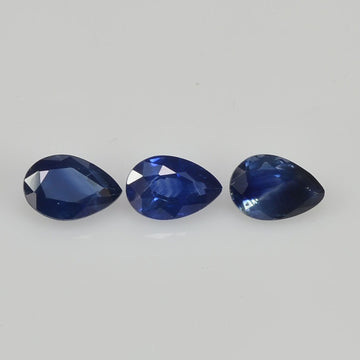 6x4 mm Natural Calibrated Blue Sapphire Loose Gemstone Pear Cut