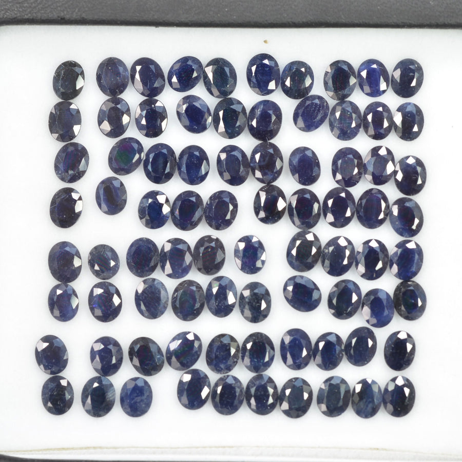 5x4 mm Natural Calibrated Blue Sapphire Loose Gemstone Oval Cut