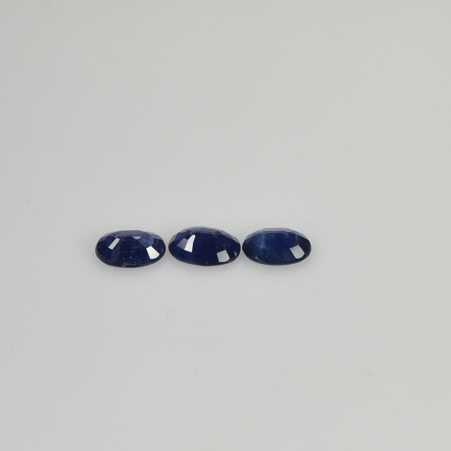 6x4 mm Natural Calibrated Blue Sapphire Loose Gemstone Oval Cut