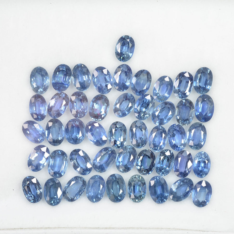 6x4 mm Natural Calibrated Blue Sapphire Loose Gemstone Oval Cut