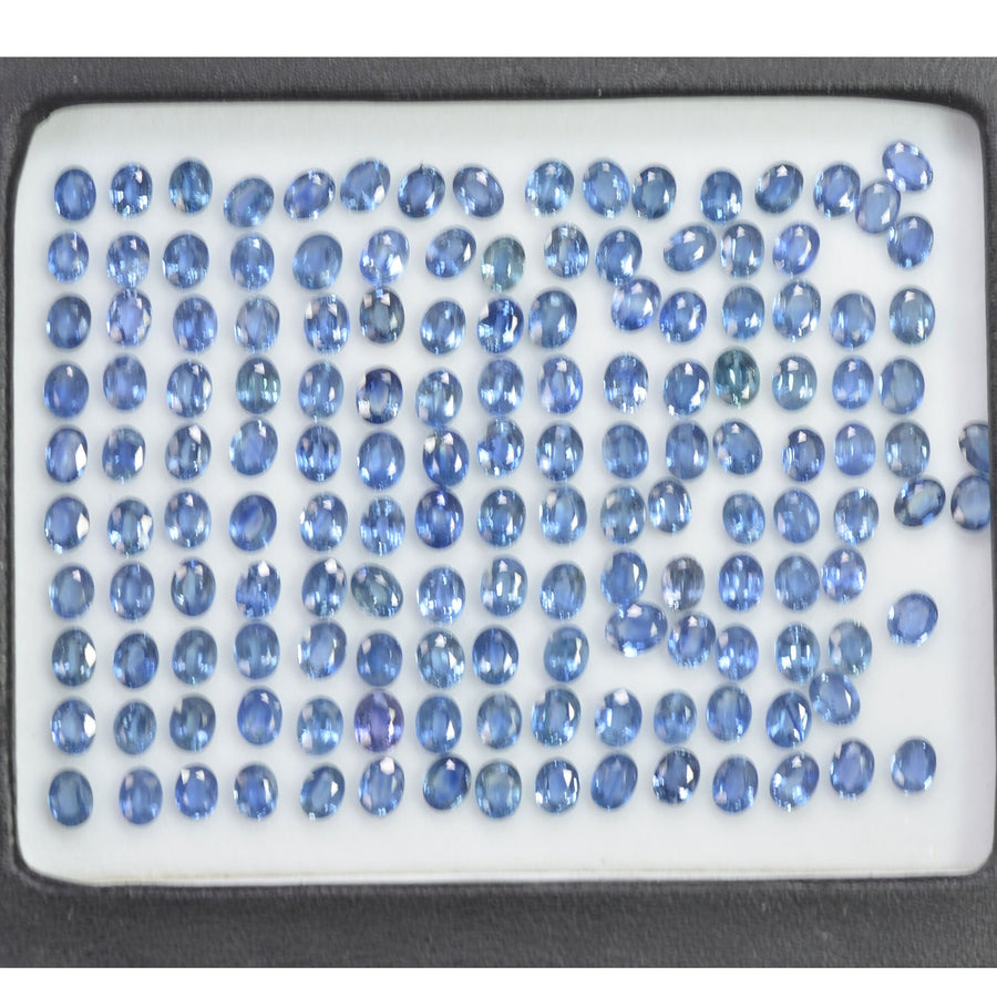 4x3 mm Natural Calibrated Blue Sapphire Loose Gemstone Oval Cut