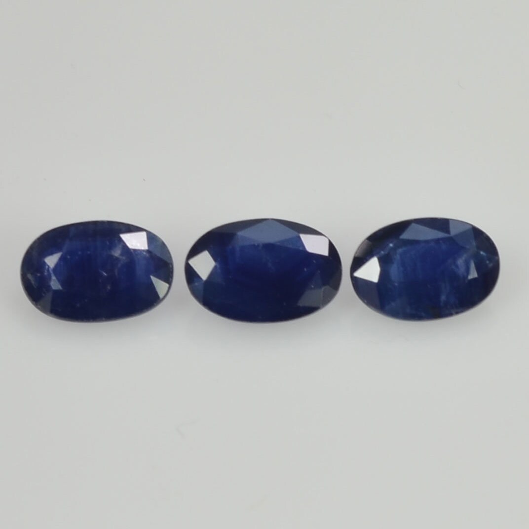 6x4 mm Natural Calibrated Blue Sapphire Loose Gemstone Oval Cut