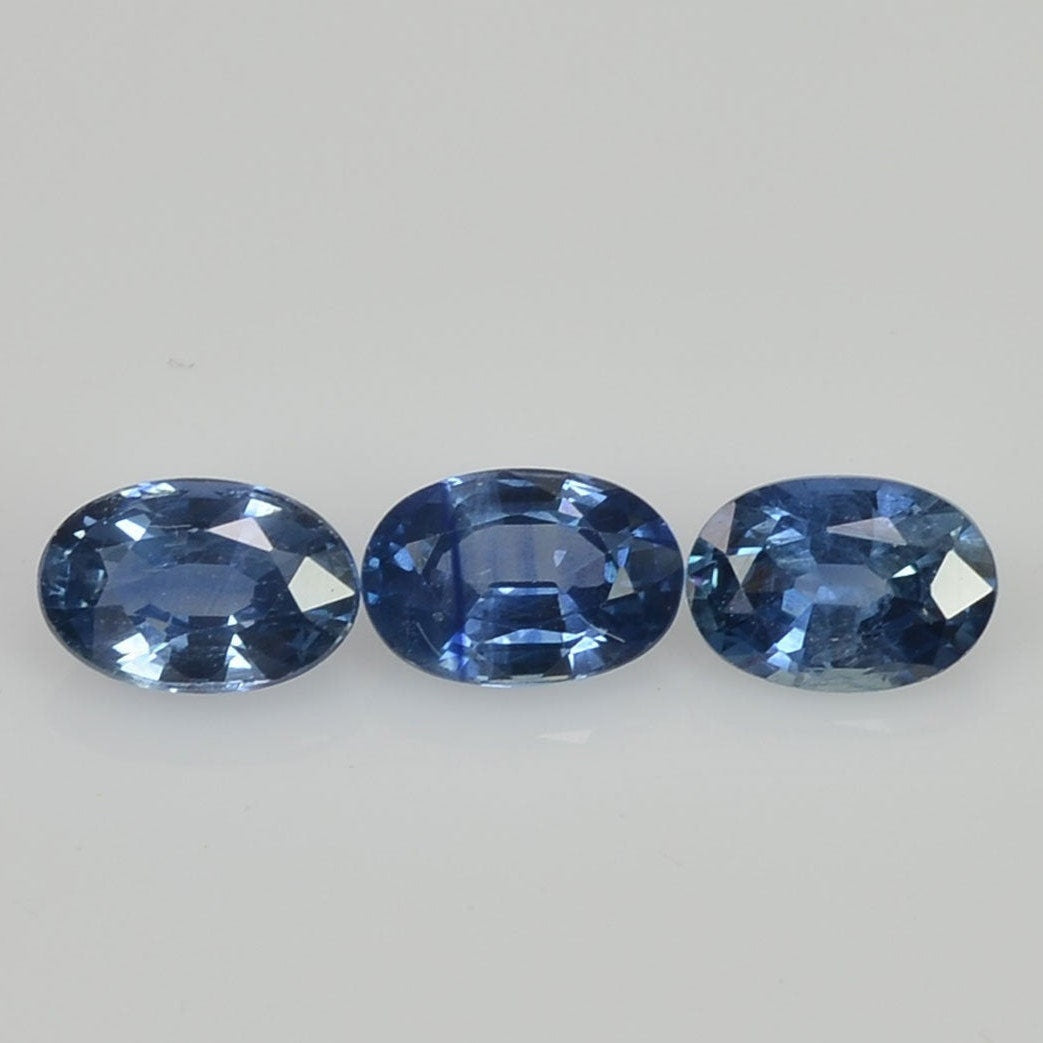 6x4 mm Natural Calibrated Blue Sapphire Loose Gemstone Oval Cut