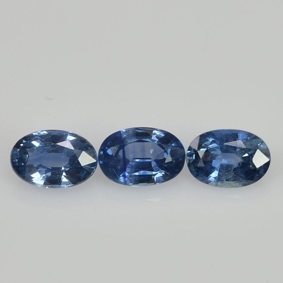 6x4 mm Natural Calibrated Blue Sapphire Loose Gemstone Oval Cut