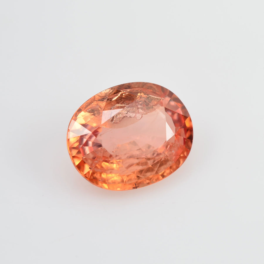 2.52 cts Natural Orange Sapphire Loose Gemstone Oval Cut