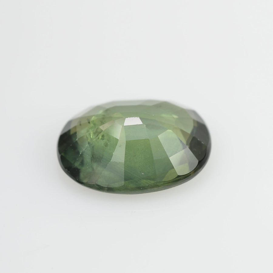 3.11 cts Natural Green Sapphire Loose Gemstone Oval Cut