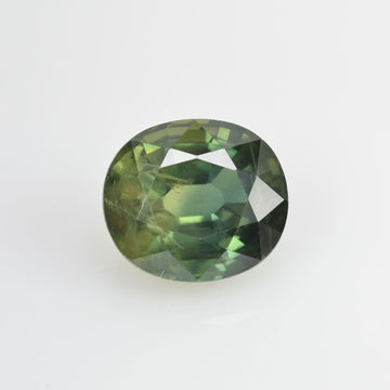 3.38 cts Natural Green Sapphire Loose Gemstone Oval Cut
