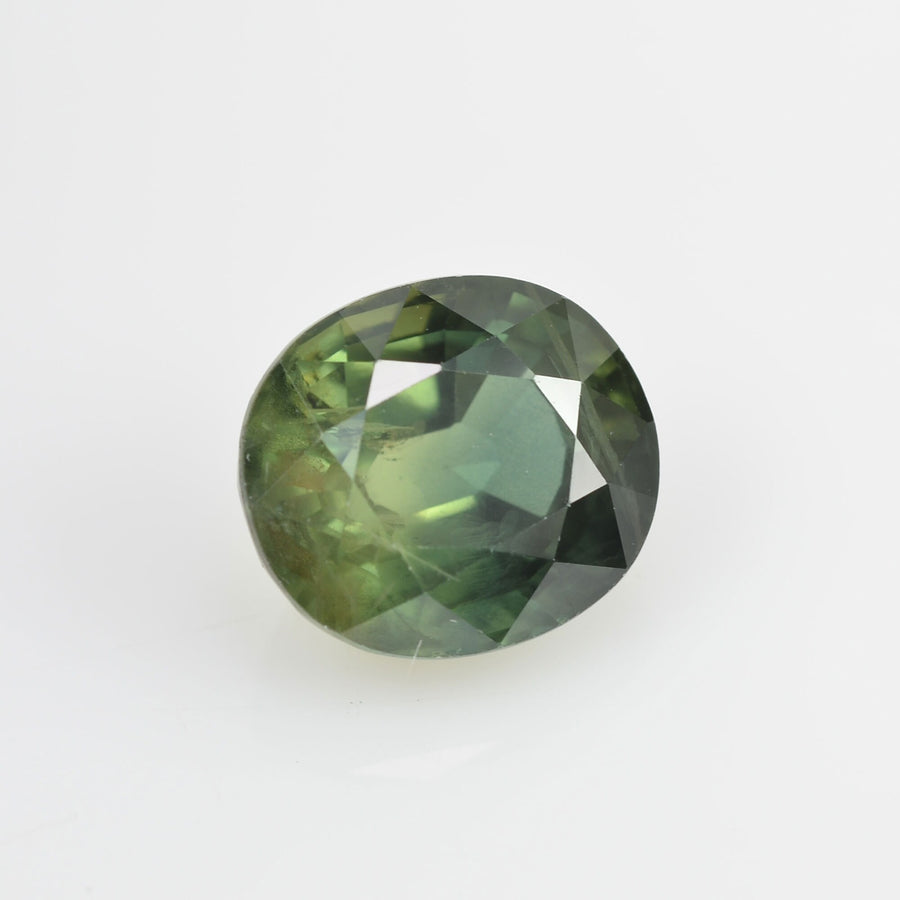 3.38 cts Natural Green Sapphire Loose Gemstone Oval Cut