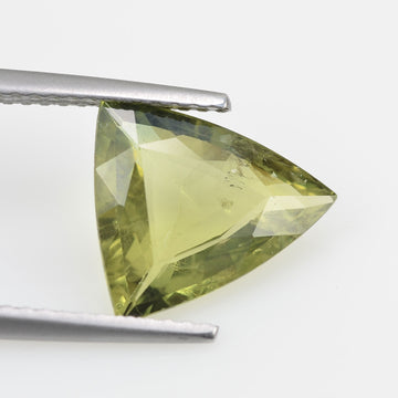 3.00 cts Natural Green Sapphire Loose Gemstone Trillion Cut