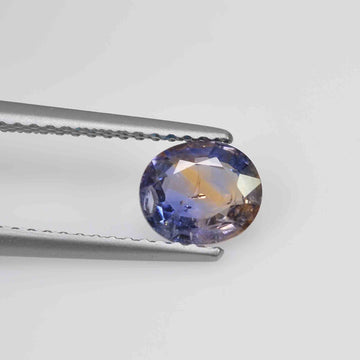 1.12 cts Natural Fancy Bi-Color Sapphire Loose Gemstone oval Cut
